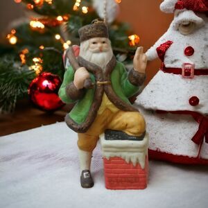 Evolution Of The‎ American Santa Claus Ornament Ceramic In Chimney Tom Tierney